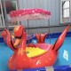 Factory sale Amusement park duck swan plastic water bumper boats, electric boat with LED light inflatable pool hand rowing